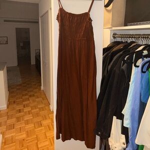 Old Navy smocked brown Maxi Dress
